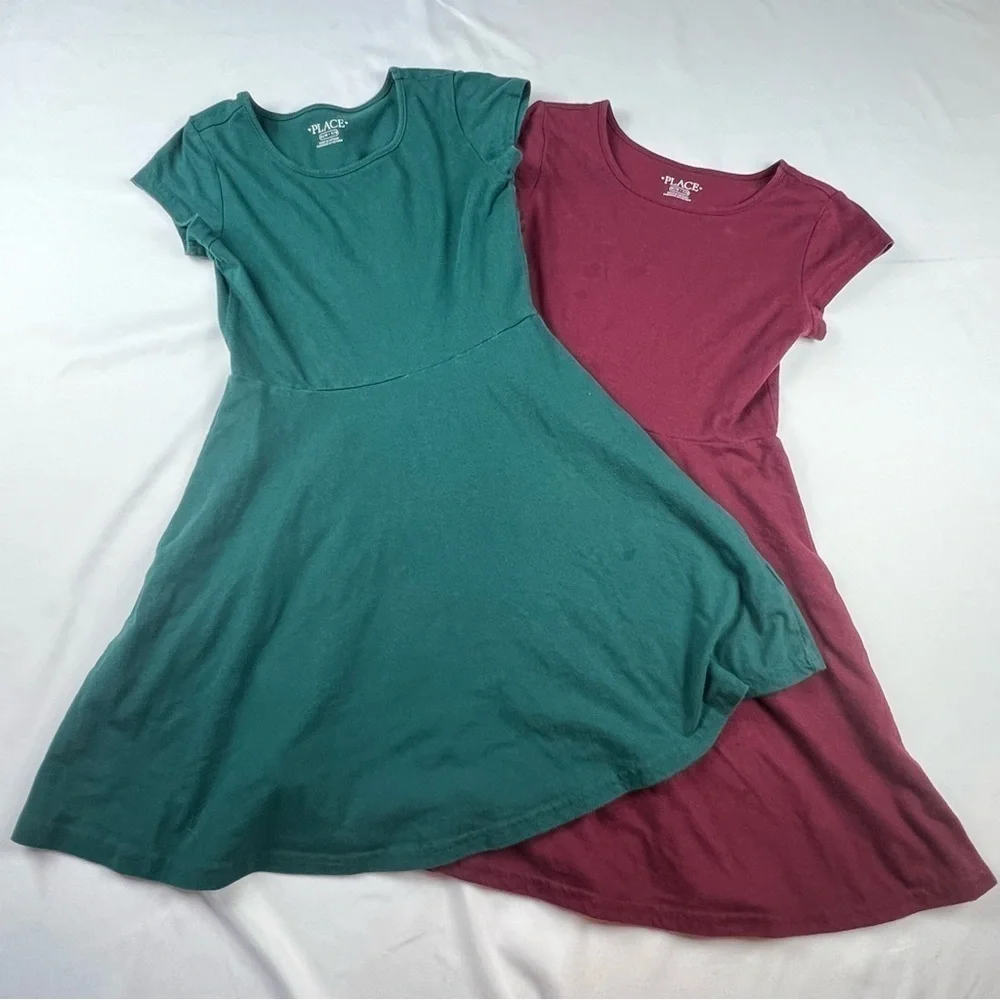 The Children’s Place - Girl’s short sleeve dress - Medium (7/8) - 2 Pack